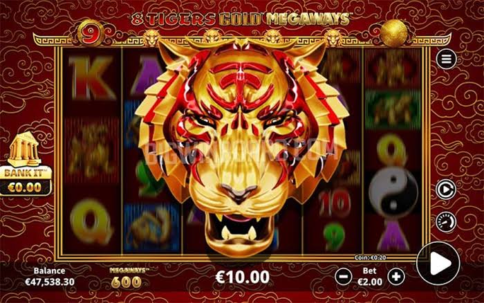 8 tigers gold megaways — banner principale su Slotuna Casino