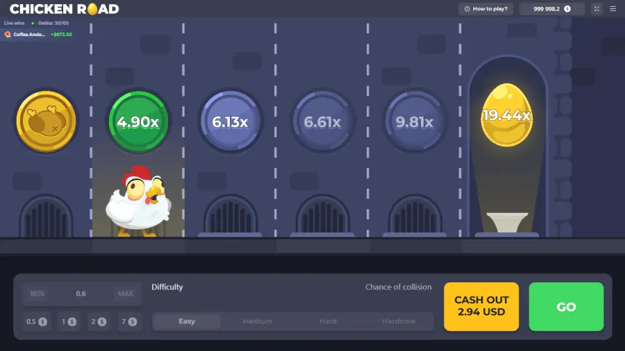 chicken road — banner principale su Slotuna Casino