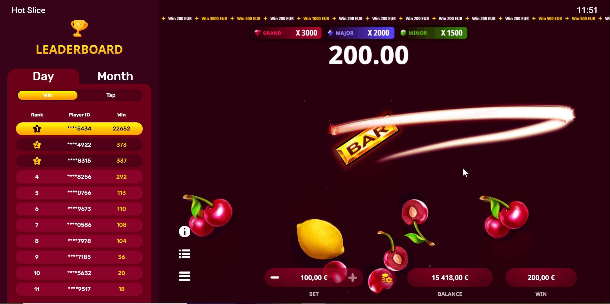 hot slice slot — banner principale su Slotuna Casino